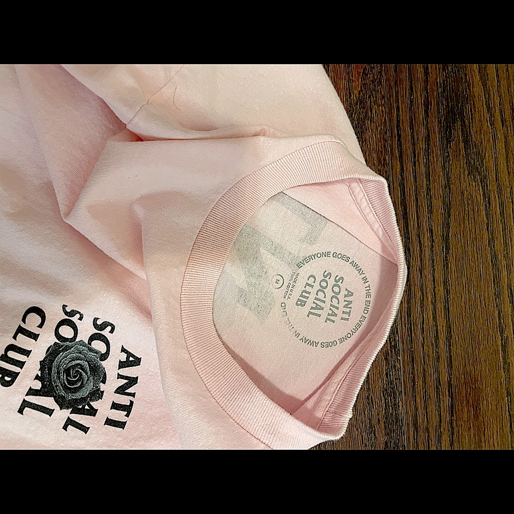 Authentic Anti Social Club Bat Emoji Tee pink - Picture 3 of 4